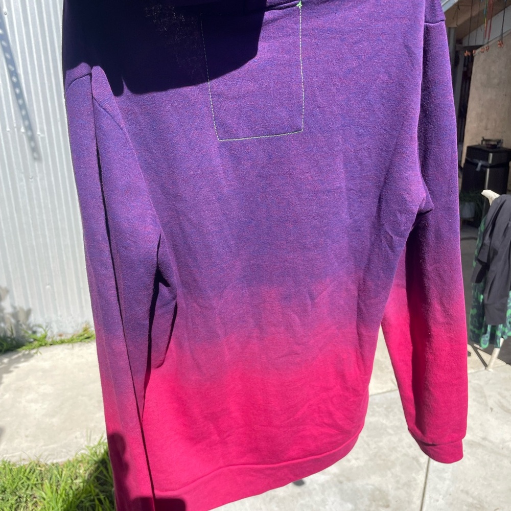 Aviator Nation Purple to Pink Ombre Lightning Bolt Hoodie - Picture 8 of 8